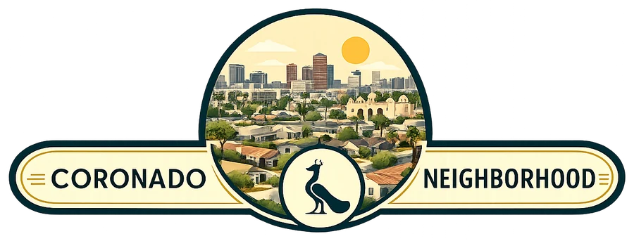 Coronado neighborhood peacock banner